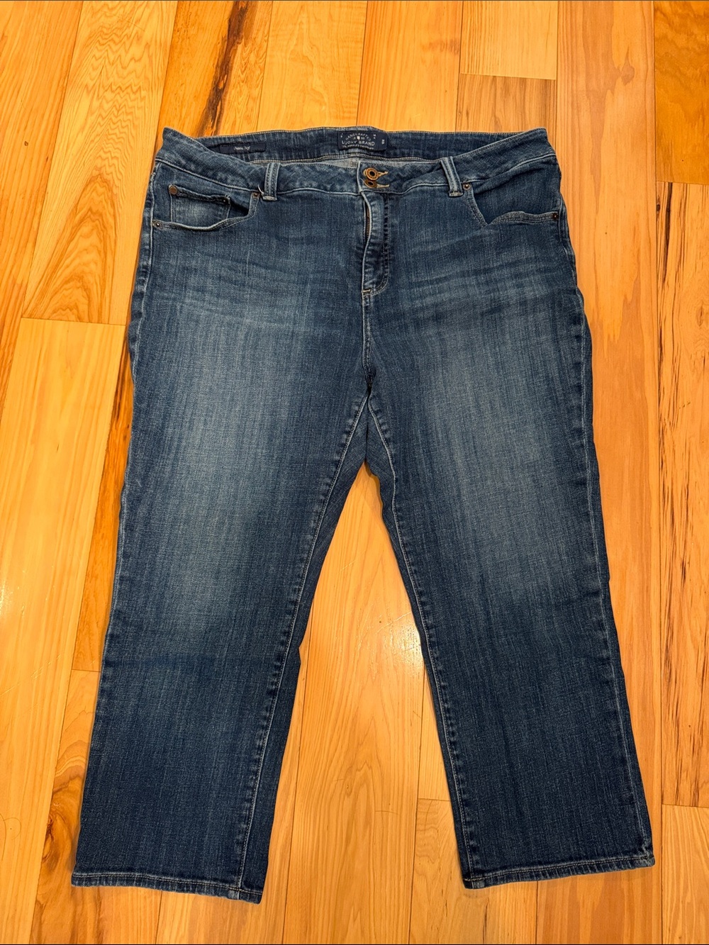 Lucky Brand Dark Blue Emma Cropped Jeans 16W
